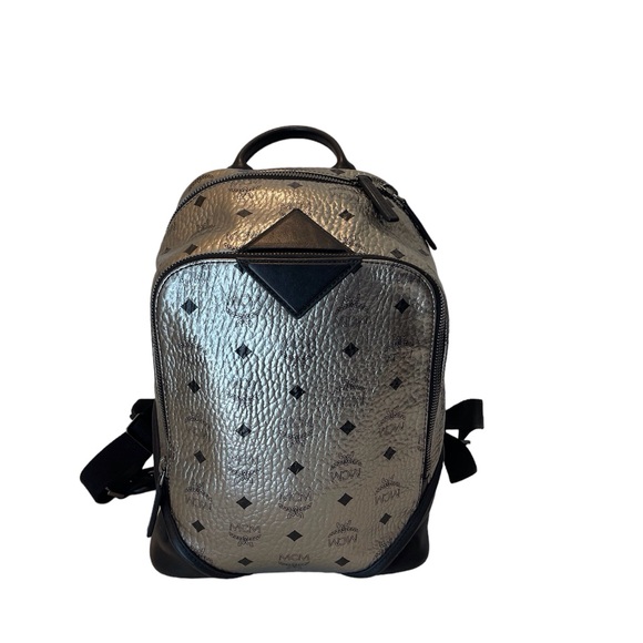 MCM Duke Berlin Silver Small Backpack